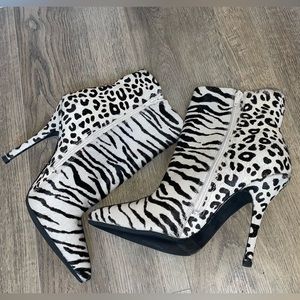 Ashton Zebra Steve  Madden Women’s ankle bootie .